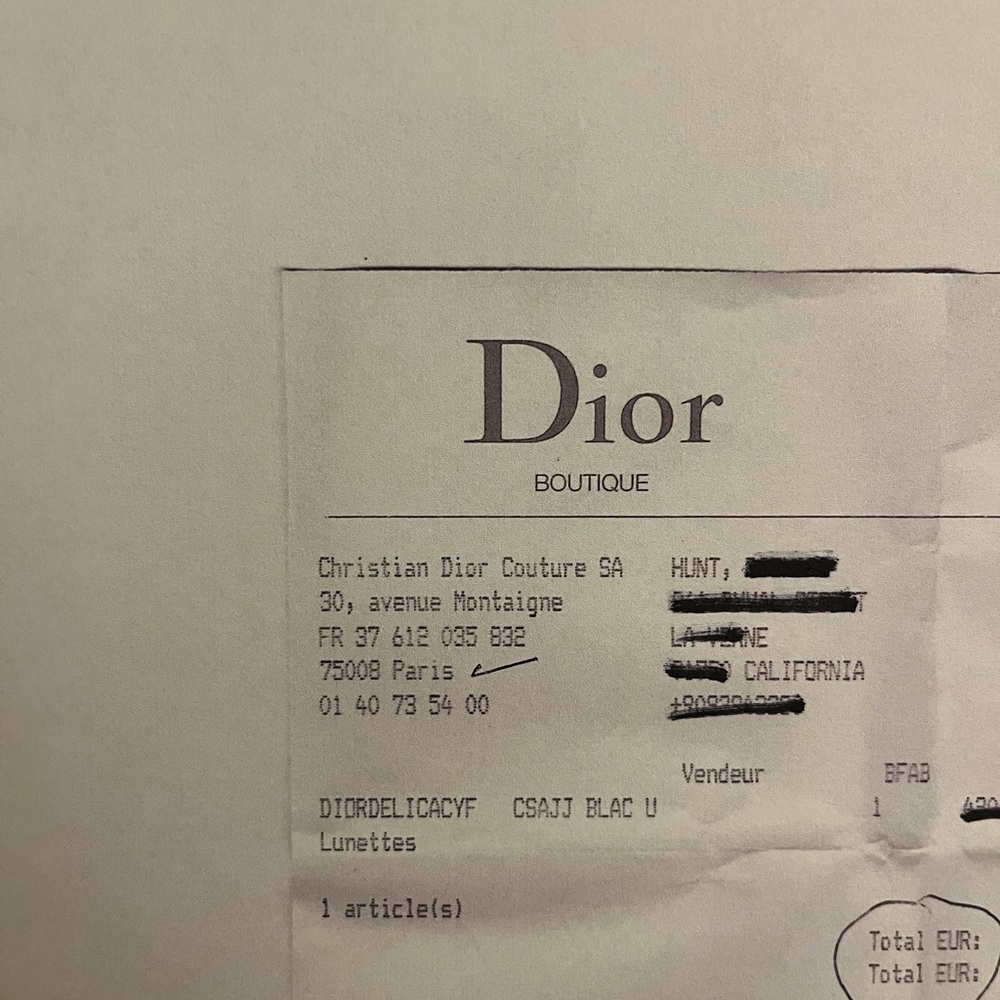 Dior Black Sunglasses with Crystal Accents - Picture 12 of 12